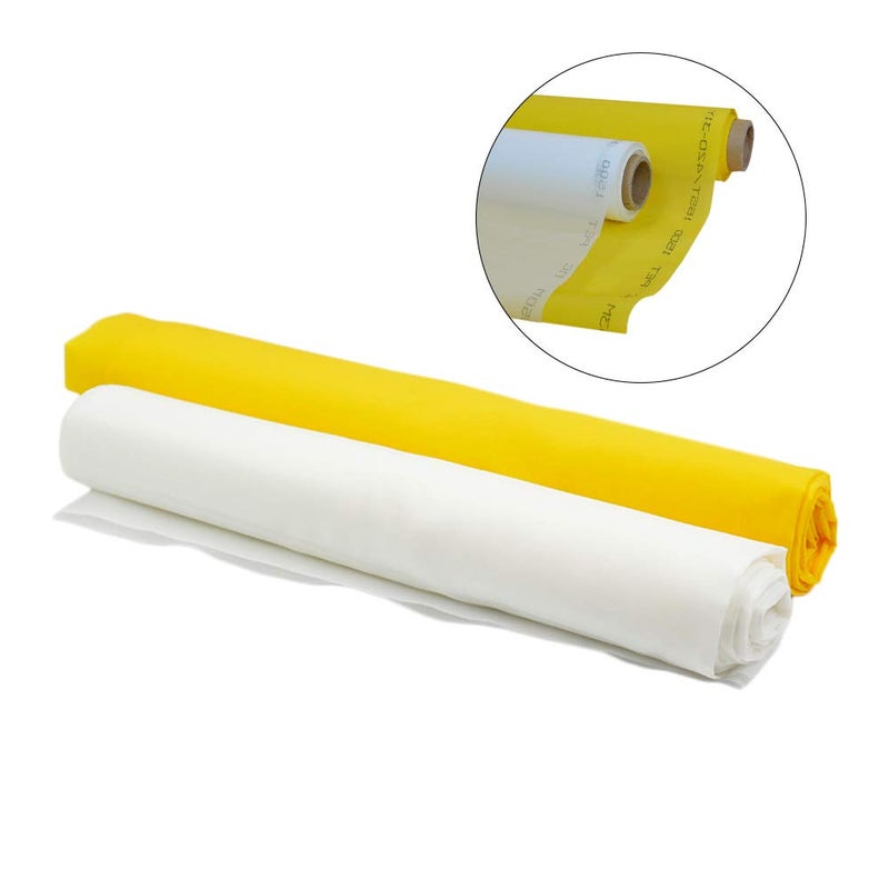 ETPUVIUMBE Silk Screen Printing Mesh, Size 50inchx1Yard, 100/110/120/140/160/180/200/250/300Mesh, White Yellow for Screen Printing Machine Equipment Accessories, Filter Painting, Polyester (100M/40T White) - Image 4